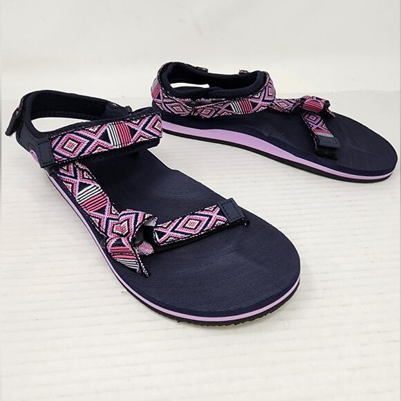 Purple & Black New Beach Sandals Adjustable Straps and Comfortable Size 8 - Picture 8 of 10